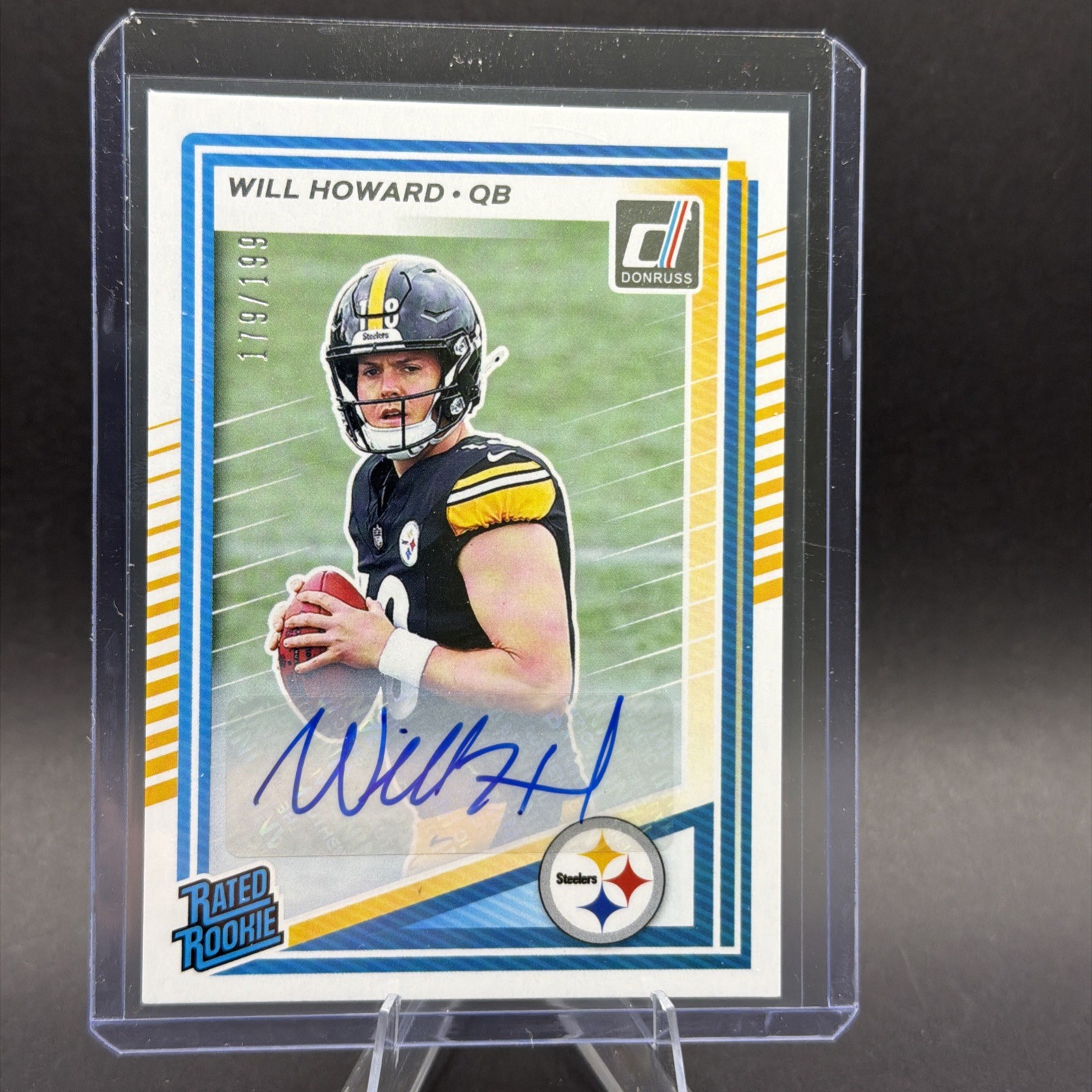 Will Howard 2025 Panini Donruss #309 Rated Rookie Auto Rookie RJ /199