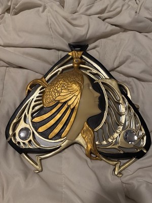 Design Toscano Peacock Maiden Mirrored Wall Sculpture