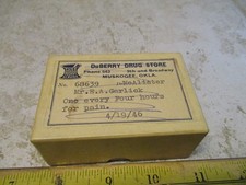 Vintage Drug Store  medicine Box Duberry Muskogee Oklahoma Pharmacy 1946