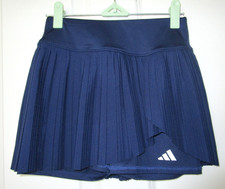 Adidas Woven Pleated Navy Blue Skort Slim Fit Tennis Pickleball Size M 10-12