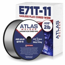 Flux Core Welding Wire E71T11 .035" 2LB, Gasless Mild Steel MIG Wire