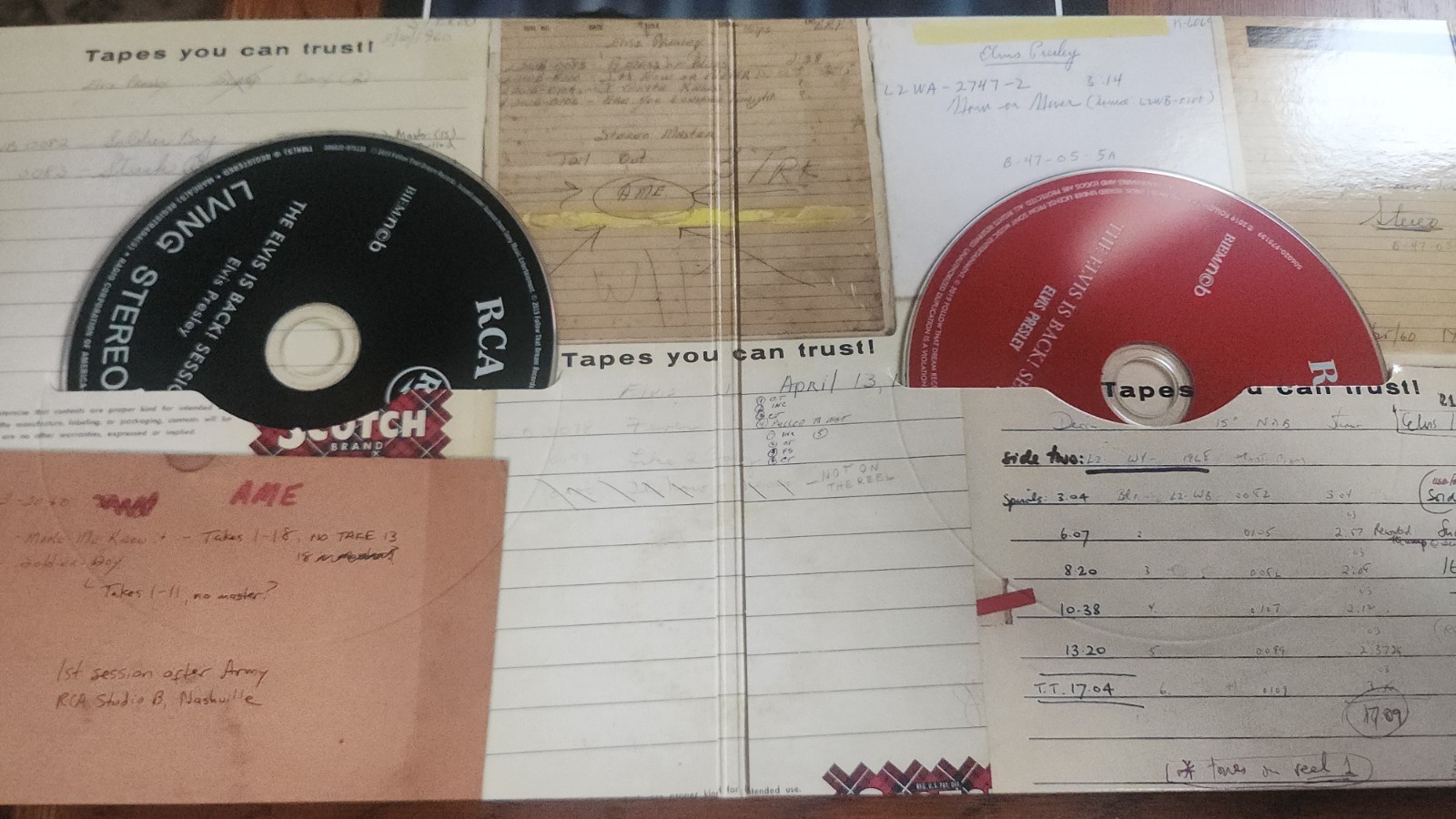 Elvis Is Back Sessions FTD 4 CD Set