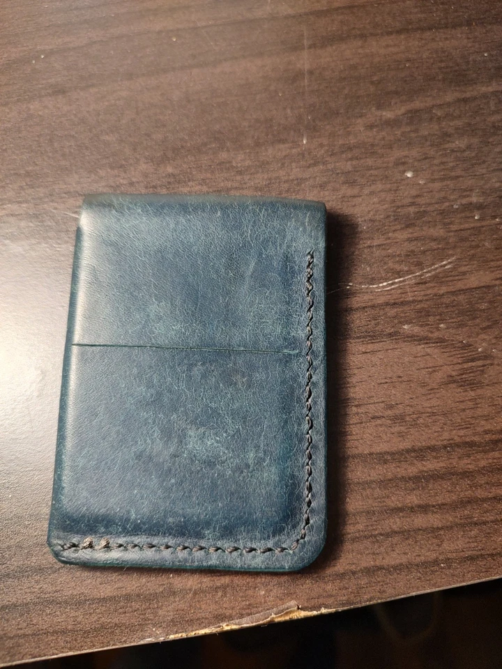Arrowhead Goods Outlaw Mini Wallet Blue Turquoise Used But Good Condition - Image 2 of 4