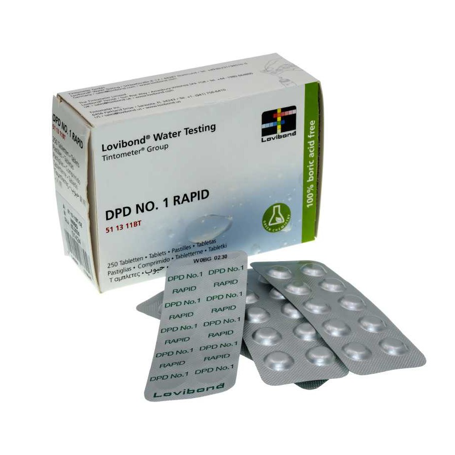 Repuesto 50 Pastillas DPD1 Prueba Piscina Cloro Libre Lovibond