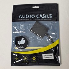Optical Toslink Digital Splitter Adapter 1 In 2 Out Dual Port Audio Fiber Cable