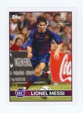2020 Lionel Messi Topps UEFA Champions League FC Barcelona Lost Rookie Card F. rookie card picture
