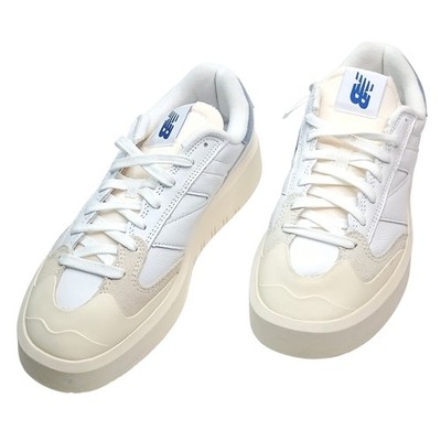 New Balance CT302OA Mens 9.5 White Blue Platform Chunky Sneakers Low Top New