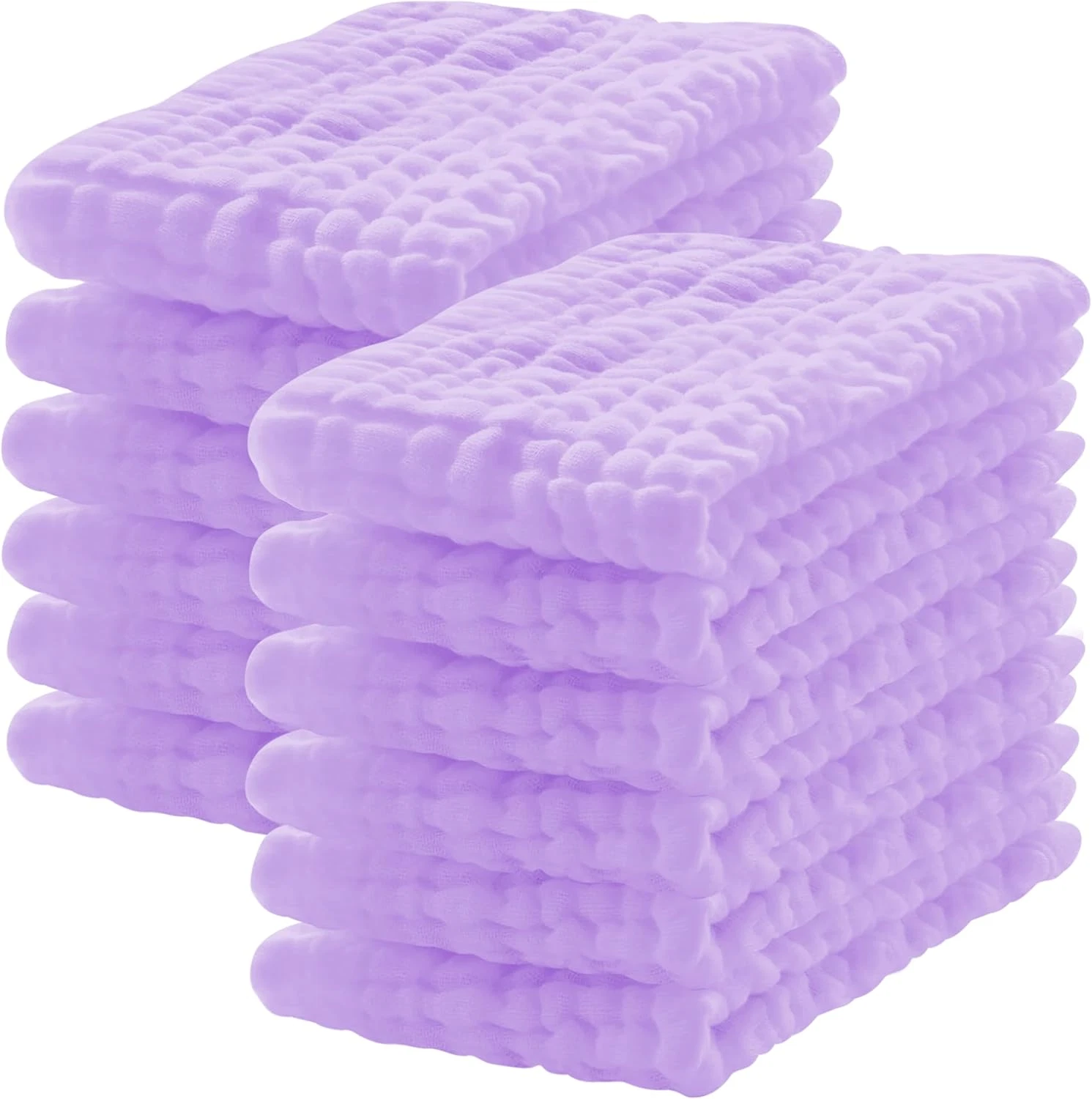 12 Pack 20"x10" Muslin Burp Cloths 100% Cotton Muslin Cloths Large - Extra Soft