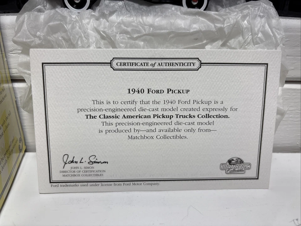 Matchbox Collectibles 1:43 1940 Ford Pickup YTC03-M (0080) - Image 3 of 4