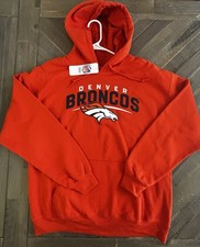 NFL Team Apparel Denver Broncos Sweatshirt Hoodie Size L Orange NFL Football