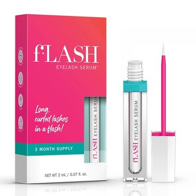 fLASH Eyelash Serum for Longer, Thicker and Curler Lashes