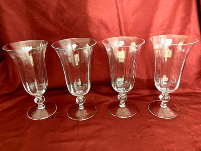 Colony Glass Joy Optic Footed Iced Tea Tumblers Set of 4