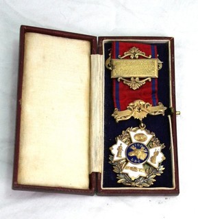Antique Sterling Silver Gilt Independent Order of Foresters Swansea Medal 1923
