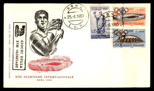 Mayfairstamps Italy FDC 1960 Olympic Games Stadiums Torch Runner First Day Cover