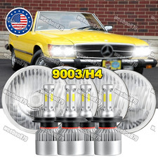 For Mercedes-Benz 380SL 450SL 560SL 4x 5.75" Round LED Headlights Hi-Lo Beam