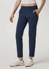 Vuori Miles Ankle Pant Performance Stretch Womens Small S Navy Blue w/ Pockets