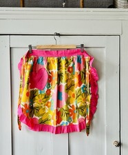 Original 1950s Apron. Gorgeous Frill & Heart Shaped Pocket. Absolutely Stunning