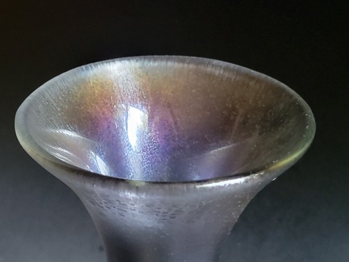 Vintage WMF Perlmutter Iridescent Art Glass Vase 1930s Germany Wiedmann Myra - Picture 4 of 19