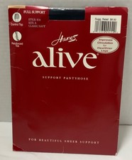 Hanes Alive Full Support Pantyhose Size A Classic Navy Control Top Vintage NEW