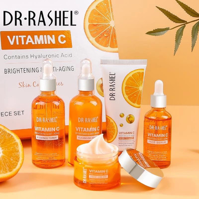 DR RASHEL Vitamin C Brightening & Anti-Aging Skin Care SET 5 in 1 With Box NEW
