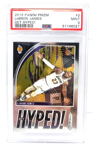 2019 Panini Prizm Get Hyped LeBRON JAMES Basketball Card PSA 9 MINT
