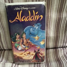 Walt Disney Home Video Aladdin VHS Clamshell NTSC G 1992 Robin Williams