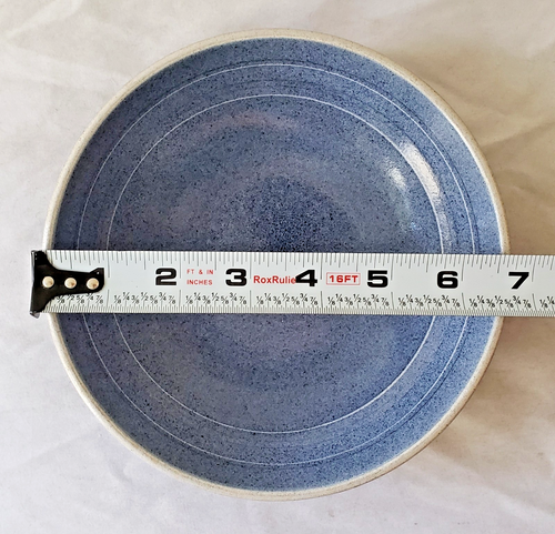 Pair of Heath Ceramics 6.75" x 1.75" Speckled Granite Blue Bowls - Picture 3 of 9