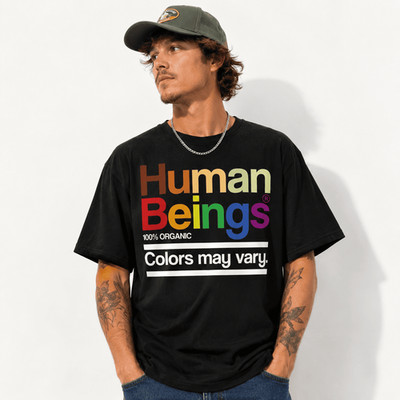 Human Beings 100 Percent Organic Colors May Vary Kindness Quote Unisex T-Shirt