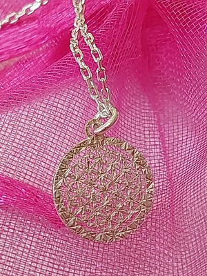 Zierliche Kette, Blume des Lebens, aus 925 Silber, Sogni D'oro 