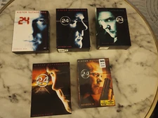 24 Twenty Four TV Series Seasons 1-5 DVD Box Sets Kiefer Sutherland 1 2 3 4 5