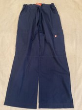 Orange scrub pants XS petite navy blue womens