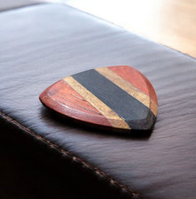 Professional Grade Hand Crafted Set Of 10 Wooden Durable Guitar Picks Plectrums