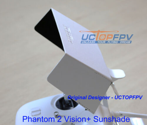 White Sunshade Sunhood for DJI Phantom Adjustable Quick Install Fits All Models - Photo 1/5