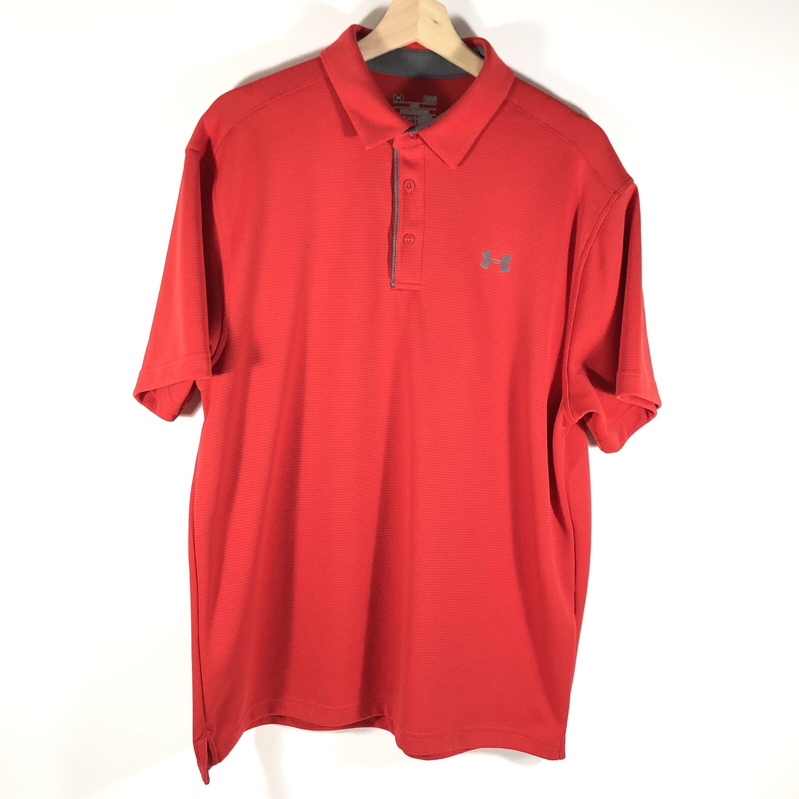 Under Armour HeatGear Golf Polo Shirt Loose Red Men’s… Gem
