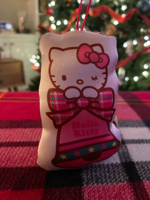 Hello Kitty Christmas Stuffed Satin Ornament (Sanrio) - 2012 - Christmas Bell
