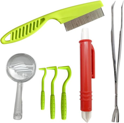 7Pcs Zeckenentfernungs Werkzeugsatz, Zeckenzange Set Mit Etui für Hunde und Katz