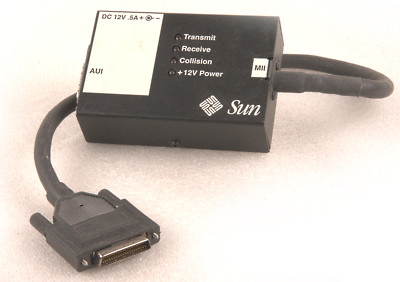 MII to AUI Adapter SUN MICROSYSTEMS P/N 595-3780-07 (X467A) Converter