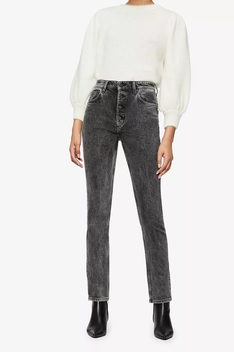 Anine Bing Frida High Waist Button Jeans,style#A060068047 Anine Bing Frida High Waist Button Jeans,style#A060068047