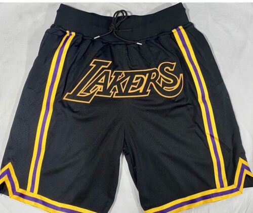 Black Los Angeles Lakers shorts all sizes USA