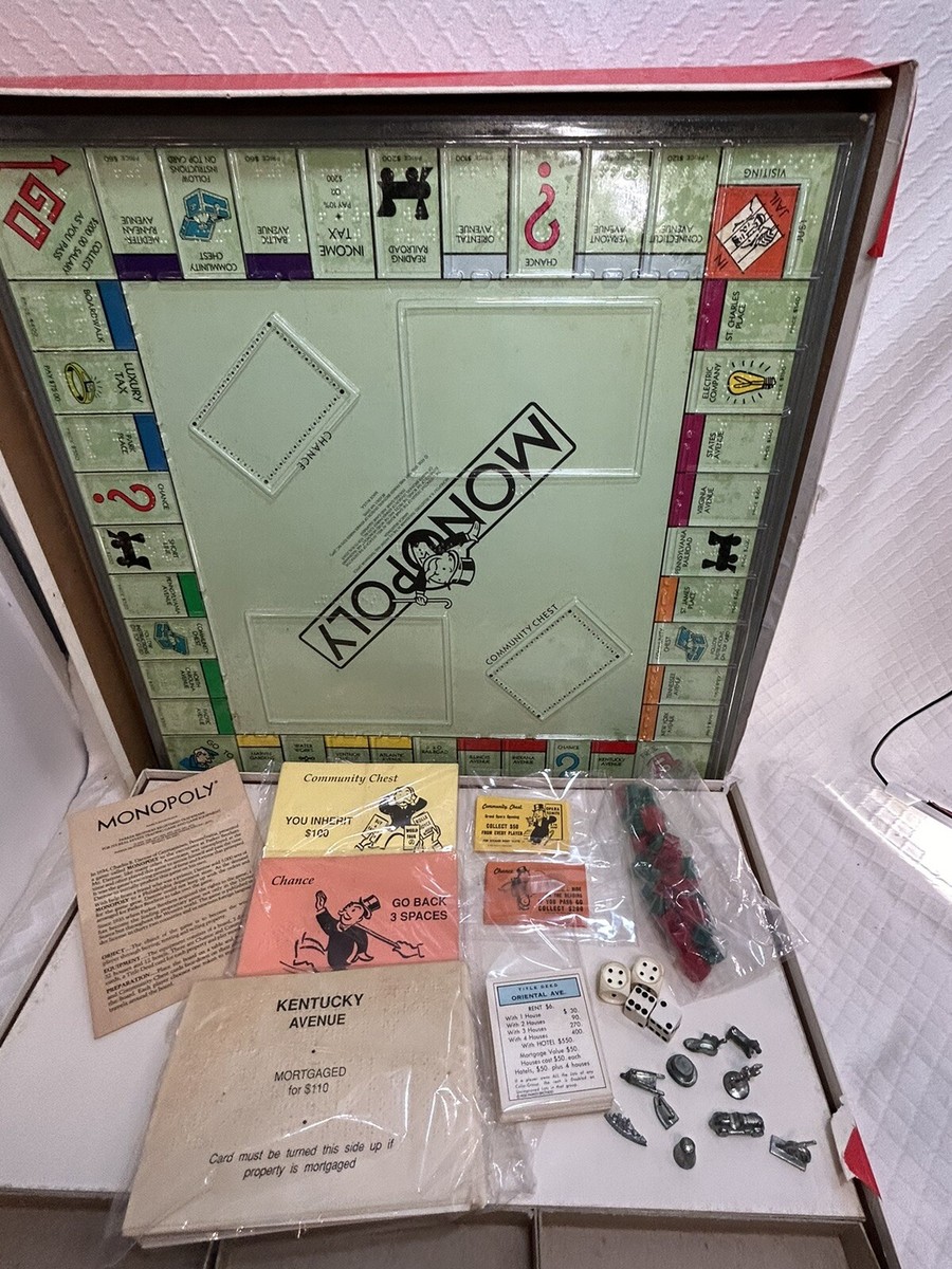モノポリー確認用 Braille And Low Vision Monopoly 1986 Regular Components Included