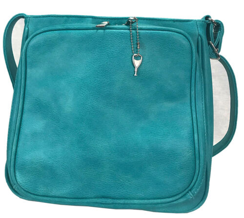 Zzfab Triple Zipper Locking Concealed Carry Crossbody Bag Turquoise C9333-TQ