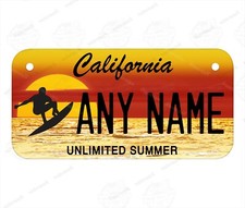 Custom Any State Kids Bicycle Personalized Metal License Plate With Nametext Custom Any State Kids Bicycle Personalized Metal License Plate With Nametext
