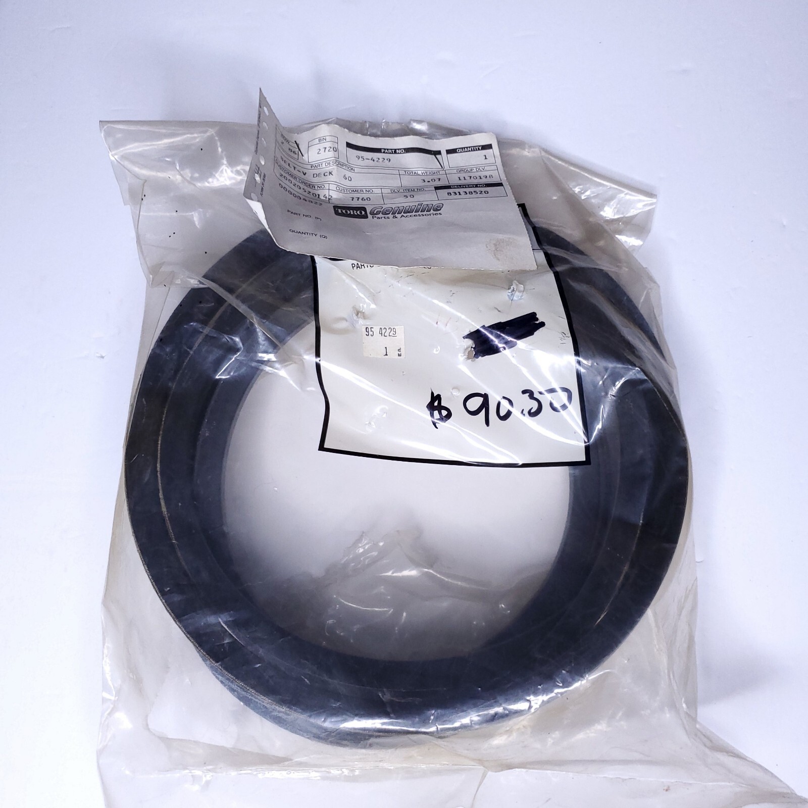 Клиновой ремень привода газонокосилки Toro Wheel Horse Lawn Boy 95-4229 60, Подлинный OEM NOS