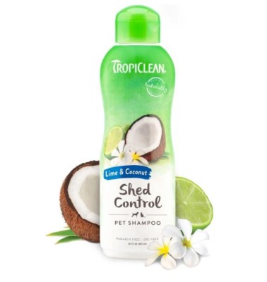 TropiClean Lime Coconut Deshedding Dog Shampoo, 20 Oz Natural Cat  Friendly