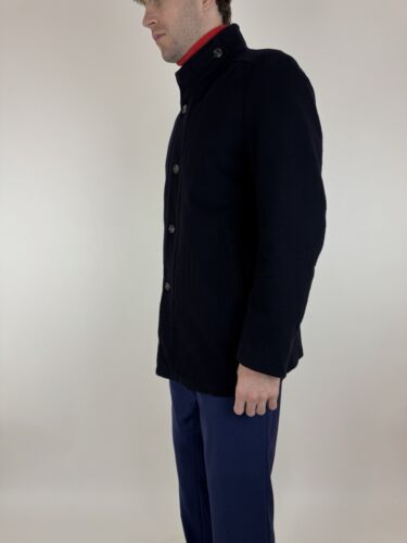 SCHNEIDERS Wool Coat Zipper Sport Peacoat Coat Mens Size 52 - Picture 3 of 16