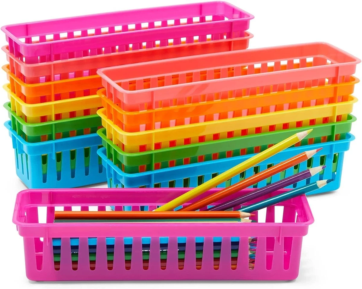 12 Pack Small Pencil Holder Trays Elementary Teacher Supplies for