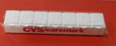 CVS/Caremark Weekday Plastic Pillbox Case Storage Organizer 7 Days Daily