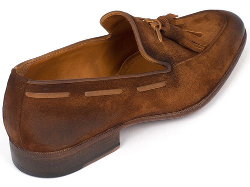 Chaussures en daim antique marron Paul Parkman glands mocassin ventes exceptionnelles (ID#TAB32FG)