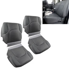 For Nissan Frontier 2005-2019 Driver& Passenger Bottom Top Cloth Seat Cover Gray