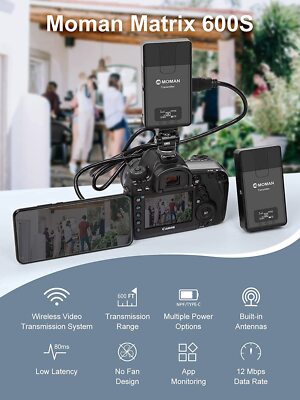 NEW Moman Matrix 600S SDI HDMI Wireless Transmission System  